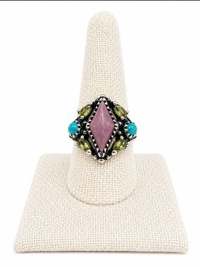 Carolyn Pollack Sterling Silver 925 Southwestern Style Ring Size 10